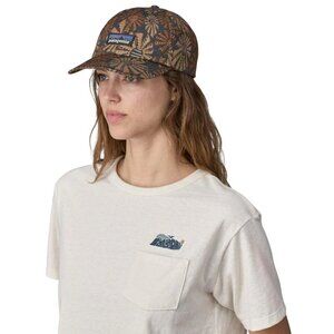 Patagonia Women's Brown Sun Wave Smolder Blue P-6 Label Trad Cap